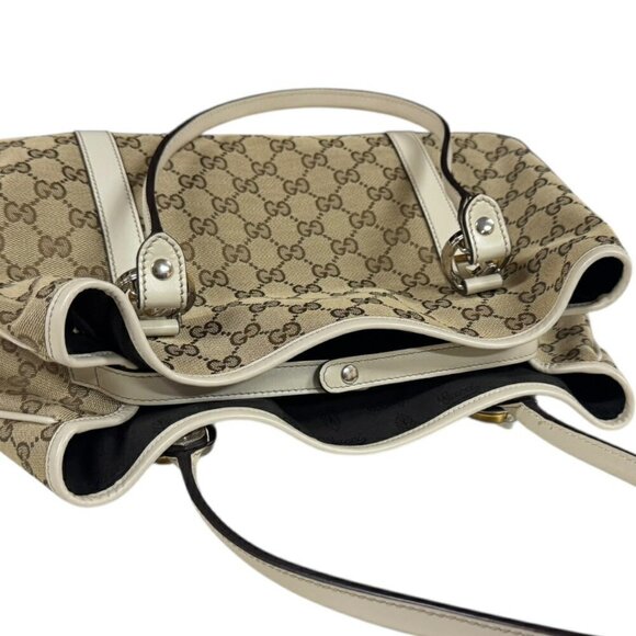 GUCCI Cream Canvas Tote Bag - Picture 8 of 11
